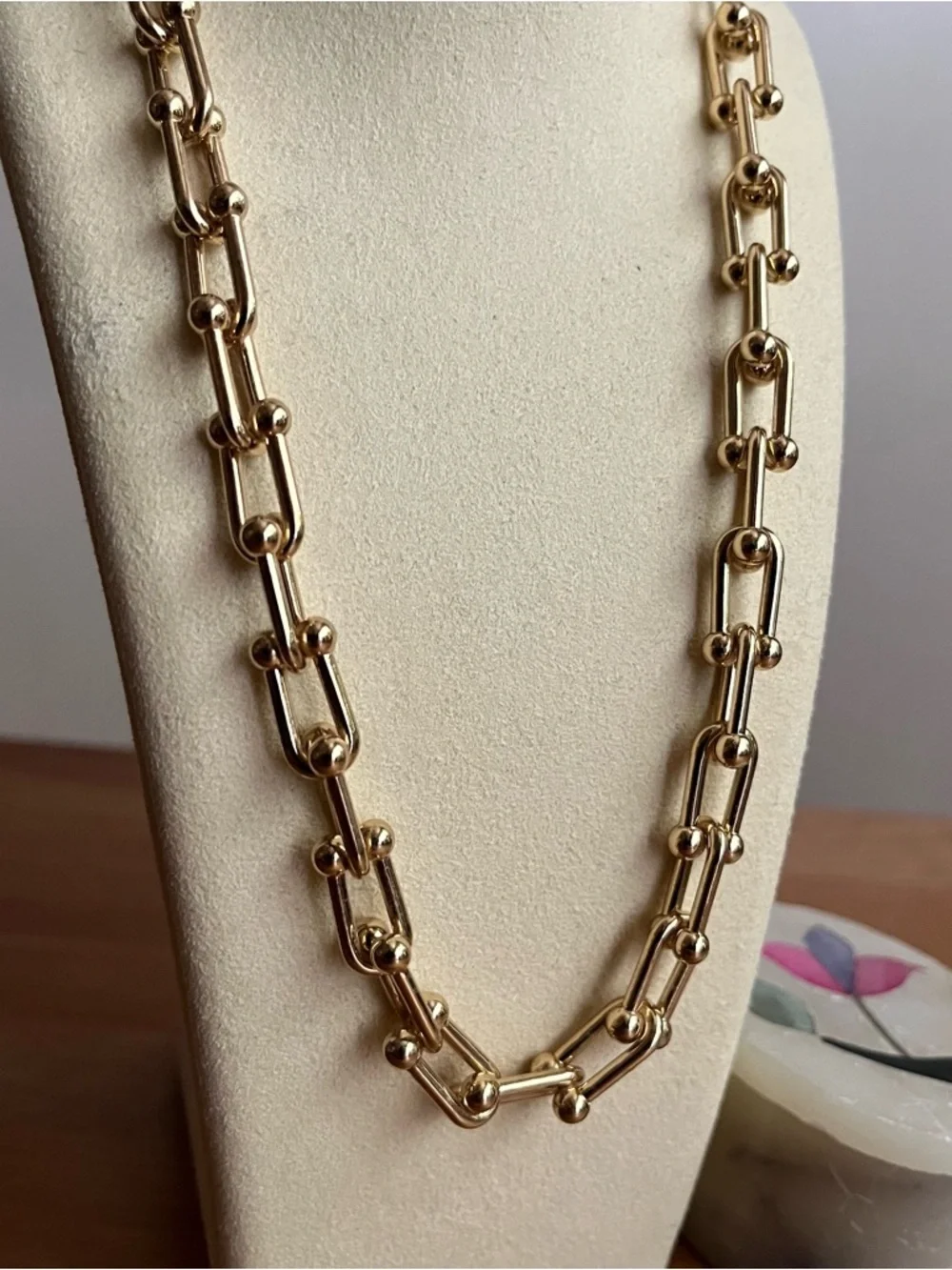 📌SOLD📌Sugarfix by Baublebar link necklace, horse shoe design gold-tone jewelry - Picture 5 of 8